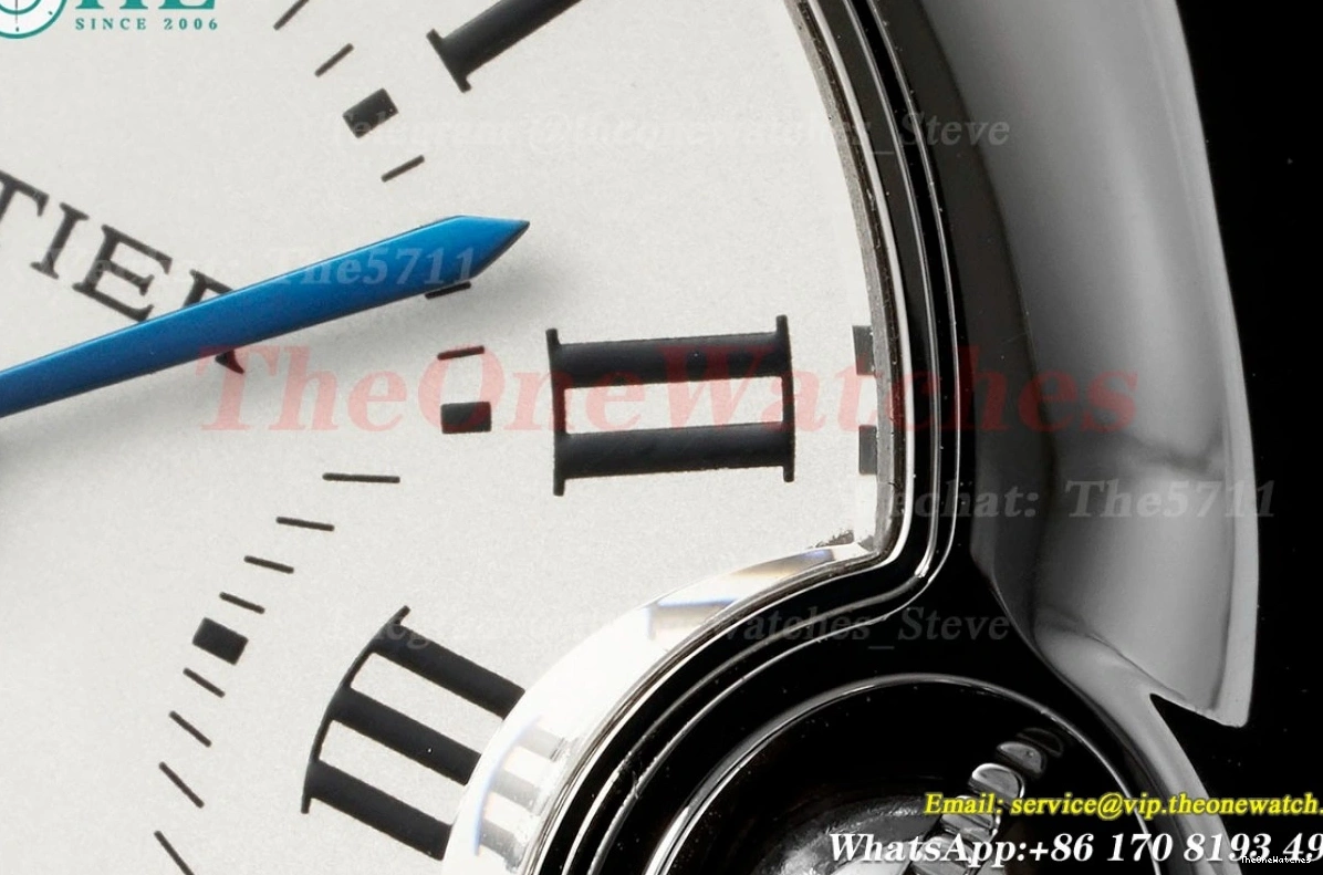 SS Cartier White AF De Bleu Dial SS Ballon 28mm Quartz 0227